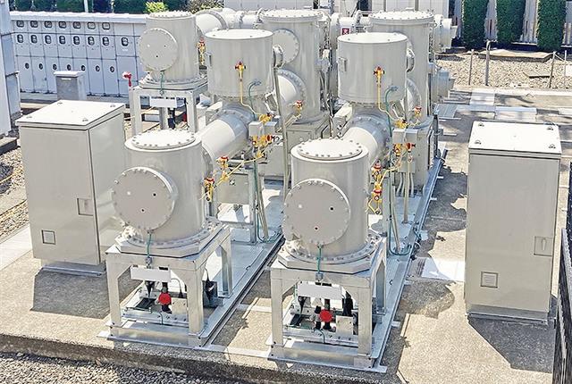 東京電力パワーグリッド府中変電所のガス絶縁開閉装置