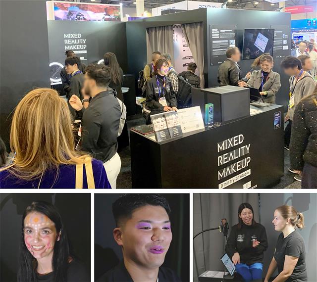 　コーセーは世界最大級のテクノロジー見本市「ＣＥＳ２０２５」（米国ラスベガス）に出展した。展示したＭＲ（複合現実）メイクシミュレーション「Ｍｉｘｅｄ　Ｒｅａｌｉｔｙ　Ｍａｋｅｕｐ」は自分の顔にリアルタイムでメイクを投影できるサービス。１４００人を超える来訪者がサービスを体験した。
